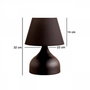 Opviq AYD-3433 Lámpara de mesa con pantalla de tela negra